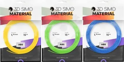 Immagine prodotto di 3DSimo Filamento ABS (MultiPro/KIT) - 3x5m (blu, verde, giallo)