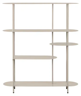 Zdjęcie produktu dla House Nordic Rieti, Półka modułowe, Wolnostojący, Metal, Piaskowy, Salon, Sypialnia, Pralnia, 5 pół.