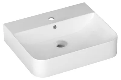 Productafbeelding van Isvea SOTT AQUA wastafel, geschikt voor opbouw of onderbouw, 61x50 cm, wit