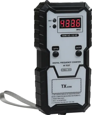Zdjęcie produktu dla Samochodowy tester częstotliwości podczerwieni 100M-1GHZ 4-bitowy cyfrowy elektroniczny tester częstotliwości podczerwieni z funkcją podświetlenia