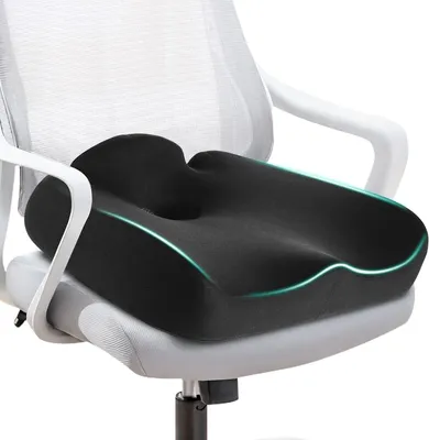 Zdjęcie produktu dla Ergonomiczna poduszka siedziska z pianki memory do biura i samochodu, kolor czarny