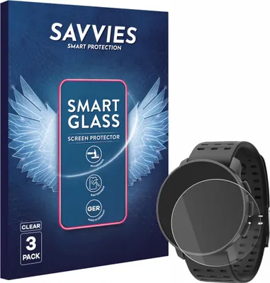 Produktbild von 3x Savvies Schutzglas Folie für Suunto 9 Peak Pro 9H Panzer Schutzfolie Glas Displayschutz klar transparent