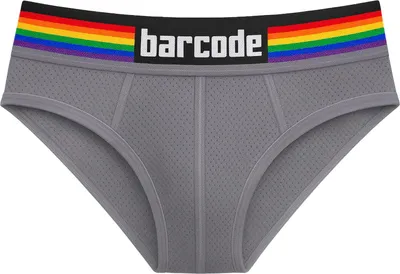 Image de Barcode Berlin - Sous-vêtement Slips Hommes - Pride Brief Grey - 1x Taille M