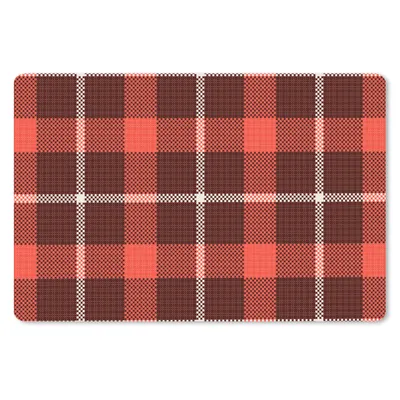 Produktbild von MuchoWow® Mauspad Mousepad Tartan - Kariert - Rot - Muster 27x18 cm - Mousepads - Maus Mat - Pad - Mausunterlage - Büroartikel - Desk Matten