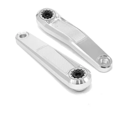 Produktbild von windmeile | Lekkie Buzz Bars Pedalarme, Left Offset Square Drive 160mm, V3.1, Silber and Silber, Kurbeln für Bafang BBS01/02/HD, E-Bike, Pedelec