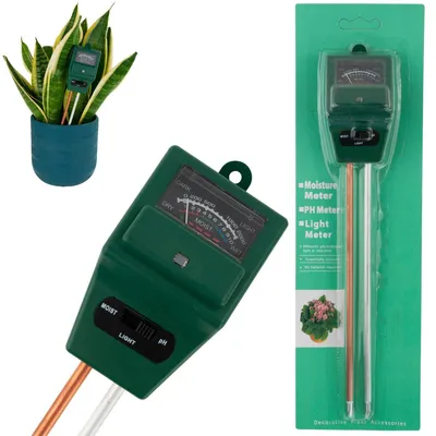 Obrázek produktu pro Měřič kyselosti půdy, tester pH, sluneční měřič půdy 3 v 1