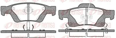 Produktbild von REMSA Bremsbeläge Satz Hinten Bremsklötze für JEEP GRAND CHEROKEE IV (WK, WK2) 1446.02