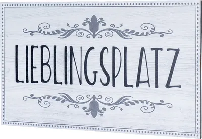 Produktbild von Wandbild 40x20cm Lieblingsplatz Spruch Deko Wandschild Bild Wanddeko