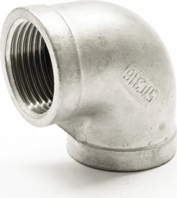 Produktbild von Edelstahl Fitting Winkel 1" 90° V4A Rohrwinkel Gewindefitting