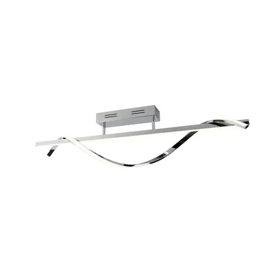 Produktbild von Trio Leuchten - Design Deckenleuchte I Deckenlampe I Lampe I Leuchte Stahl I Silber I nickel matt inkl. LED 3-stufig dimmbar - Sander Dimmer I Dimmbar I Wohnzimmer I Schlafzimmer - Stahl Länglich - I