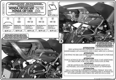 Produktbild von Monokey Seitlicher Kofferraumträger Für Honda Cbf 500/600/1000