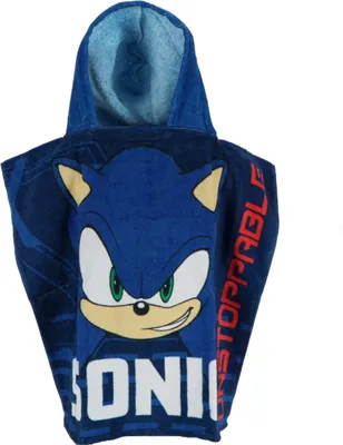 Imagen del producto de Toalla de playa con capucha para niños, 55x110 cm, marca Sonic