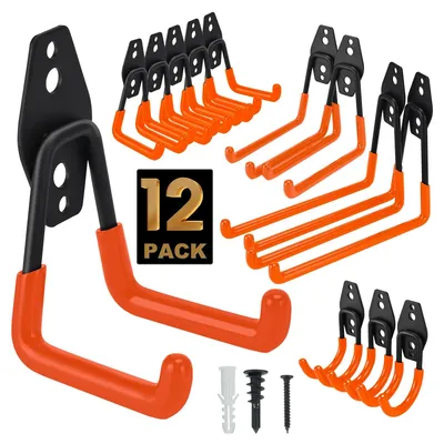 Produktbild von Omgoods – Set mit 12 robusten Wandhaken für Garage und Garten