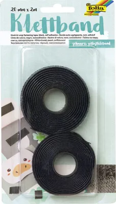 Immagine prodotto di folia 2303 folia Klettband, 20 mm x 2 m, selbstklebend, schwarz