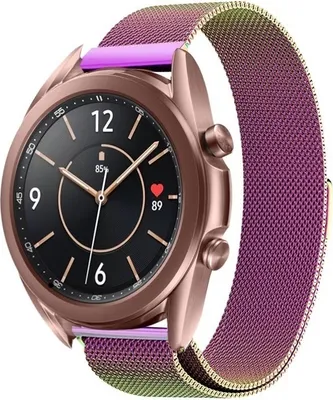 Produktbild von Strap-it Milanese Armband - Kompatibel mit Samsung Galaxy Watch Armband 42mm Edelstahl Armband mit Magnetverschluss - Ersatzarmband - Hochwertiges Material - für Smartwatch 20mm Armband Bunt