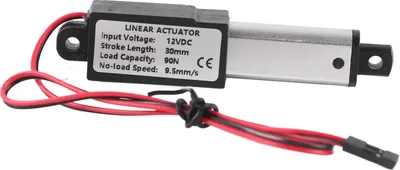 Obrázek produktu pro Mini elektrický lineární aktuátor Vodotěsný mikro malý pohyb DC12V 30mm zdvih pro robota DIYSíla 90N Rychlost 9,5mm/s