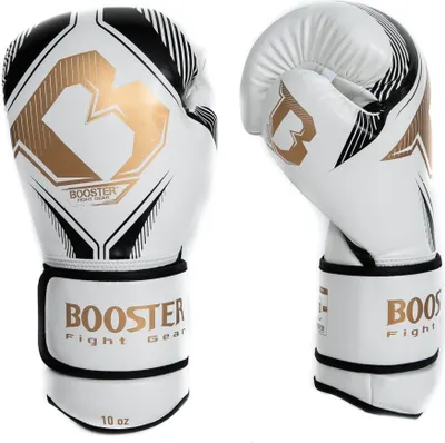 Two boxing gloves are shown side-by-side against a white background.