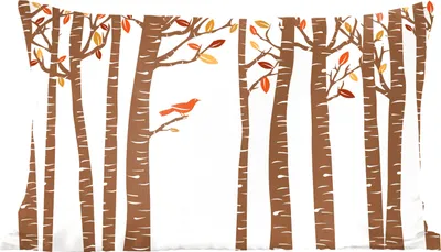 Produktbild von MuchoWow® Zierkissen Sofakissen Wohnzimmer Dekokissen 60x40 cm Herbst - Vogel - Illustration - Kopfkissen - Polster mit Foto