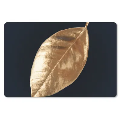 Produktbild von MuchoWow® Mauspad Mousepad Blätter - Schwarz und Gold - Luxus - Natur - Pflanzen 27x18 cm - Mousepads - Maus Mat - Pad - Mausunterlage - Büroartikel - Desk Matten