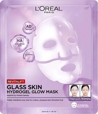Image de Masque visage L'ORÉAL PARIS REVITALIFT Glass Skin, 1 pièce