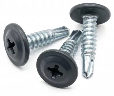 Immagine prodotto di 100 viti per lamiera antracite RAL 7016 a testa piatta 4,2x19 verniciate e zincate, autoperforanti, grigio antracite