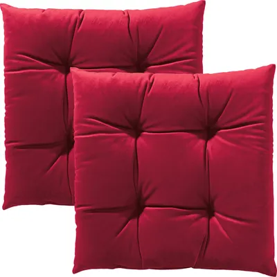 Produktbild von REDBEST Stuhlkissen Kingsville" 2er-Pack rot 40x40x9 cm"