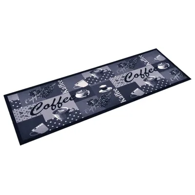 Produktbild von vidaXL Küchenteppich Waschbar Kaffee Blau 60x180 cm