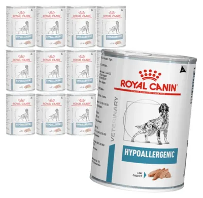 Zdjęcie produktu dla Royal Canin Veterinary VHN Dog Hypoallergenic 12x400g Mokra Karma Pasztet Dla Psów z Nietolerancją Pokarmową