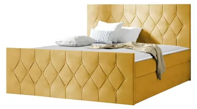 Produktbild von MIRJAN24 Boxspringbett Loloz Lux, Doppelbett mit Bettkasten und Matratze, Ehebett (Farbe: Mikrofaza 0007, Größe: 160x200 cm)