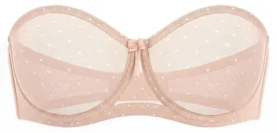Immagine prodotto di Reggiseno senza spalline riducente, color beige, con supporto