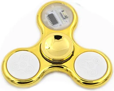 Produktbild von Fingerspitze Spinner Toy Metal Led Light Flashing Finger Hand Angst Stress Reducer Golden