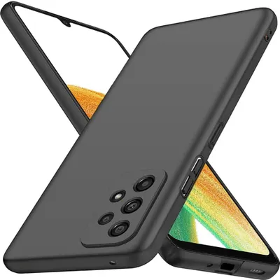 Obrázek produktu pro Pouzdro pro Samsung Galaxy A33 5G Black Matt Silicone Ochranné pouzdro na mobilní telefon Taška TPU Slim