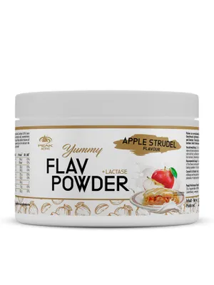 Immagine prodotto di Yummy Flav Powder - 250g : Strudel di mele I polvere aromatica I basso contenuto calorico I gusto eccezionale I inulina I fibra alimentare I con lattasi I per l'uso e la dolcificazione di piatti, frullati, caffè I per la cucina, per la cottura al forno I vegano I a basso contenuto di zucchero