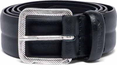 Produktbild von REPLAY Leder Gürtel Leather Belt W110 Black schwarz