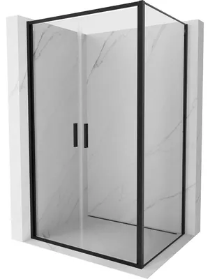 Obrázek produktu pro Mexen Exo sprchový kout s otočnými dveřmi 110 x 120 cm, transparentní, černý - 814-110-120-70-00