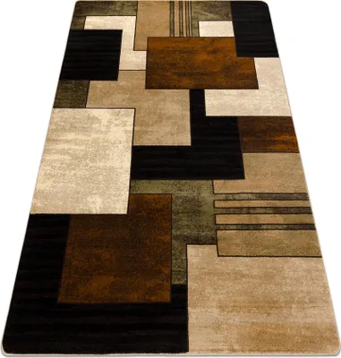 Image de Tapis ROYAL 5367 Géométrique 3D - noir / marron marron 150x230 cm