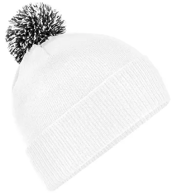 Produktbild von Beechfield - Mütze für Herren/Damen Uni FK248 (Einheitsgröße) (Weiß/Schwarz)