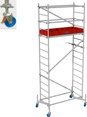 Produktbild von KRAUSE ClimTec Gerüst 5m inkl. Fahrrollensatz Ø 150mm verstellbar