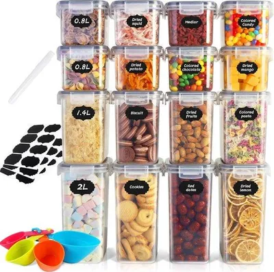 Obrázok produktu pre Sada 16 kusov nádob Famanu – bez BPA, vzduchotesné, celkový objem 20 litrov