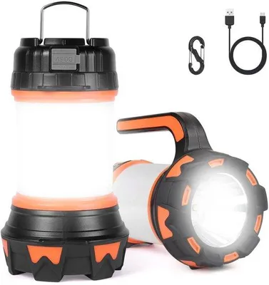 Immagine prodotto di Lampada da campeggio a LED da 1000 lumen – 3600 mAh – Powerbank – 4 modalità di illuminazione – Impermeabile IP64 – Illuminazione laterale a 360° – Per il campeggio e le emergenze