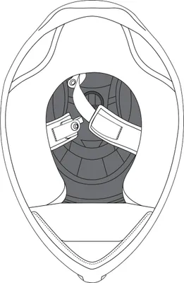 Produktbild von AGV K-1 S Helmkronenpolster, schwarz, MS