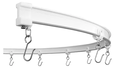 Produktbild von Biegsame, flexible Deckenvorhangschiene, Vorhangschiene mit Deckenhalterung, RV Vorhangschiene (2,4 m)