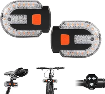 Produktbild von Fahrradblinker-Rücklicht, geteilter Typ, 5 Modi, kabellose Fernbedienung, Blinkerlicht, USB-Aufladung