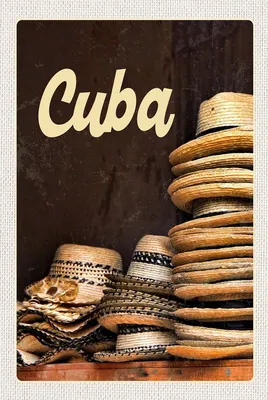 Produktbild von vianmo Holzschild 18x12 cm Cuba Karibik HutFerien Bildmotiv Reisemotiv Abenteuer Reisen
