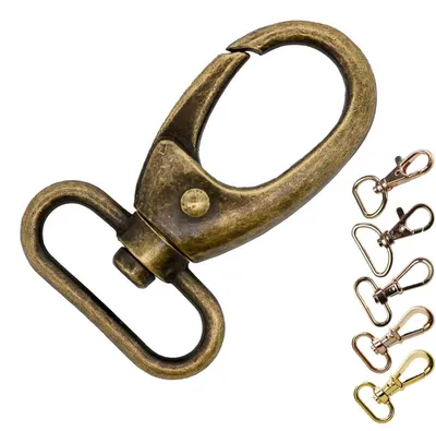 1 Bolzen-Karabiner Karabinerhaken altmessing 32x58 mm