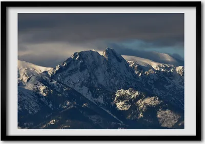 Produktbild von Bild - Bilderrahmen - 100 cm x 70 cm - MDF - Rahmen - Foto - Wandkunst Giewont Winter