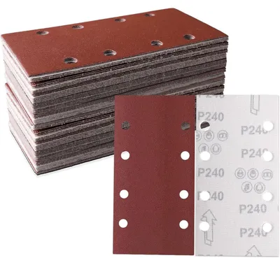 Produktbild von Schleifblätter 30tlg Set 93 x 185 mm Körnung 240 mit 8 Löchern für Schwingschleifer
