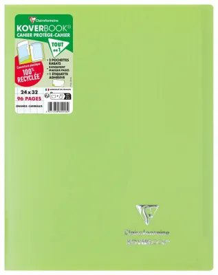 Produktbild von Clairefontaine Schulheft Koverbook DIN A4+ 48 Blatt 90g Grün