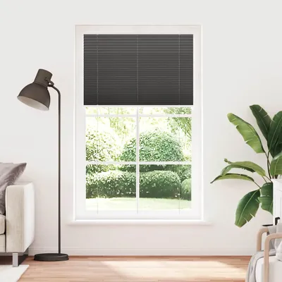 Image de vidaXL Plissé noir 115x200 cm Largeur du tissu 114,4 cm Polyester