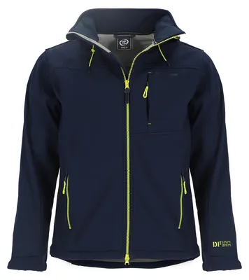Produktbild von Dry Fashion Herren Softshelljacke Amrum Fleece-Futter Navy, Größe M